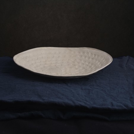 Assiette - Grès blanc