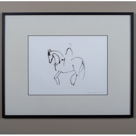 Dessin Brush encre - Cheval